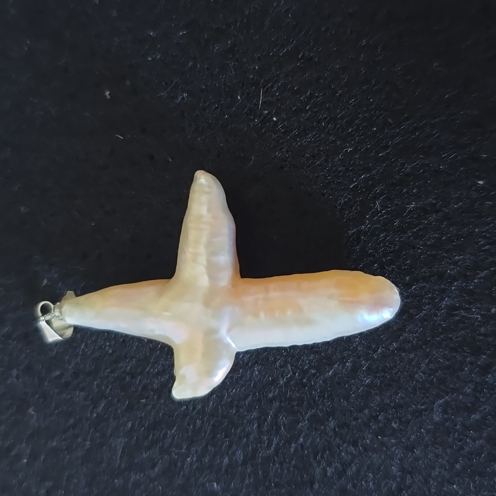 Pearl Cross Pendant - Picture 2 of 3